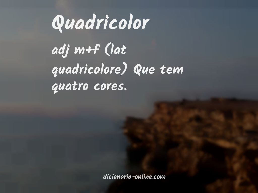 Significado de quadricolor