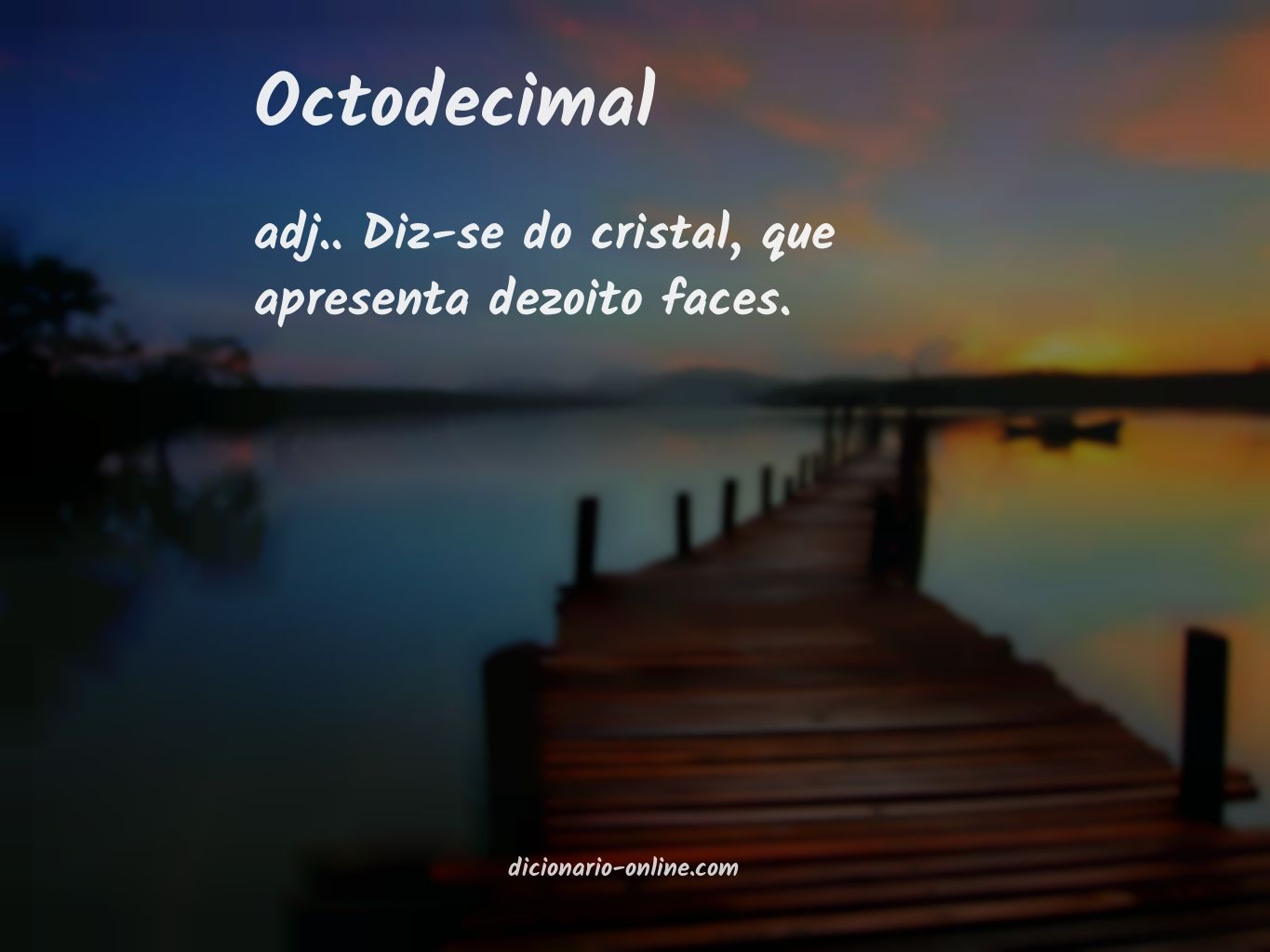 Significado de octodecimal