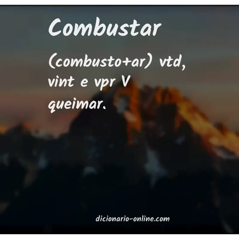 Significado de combustar