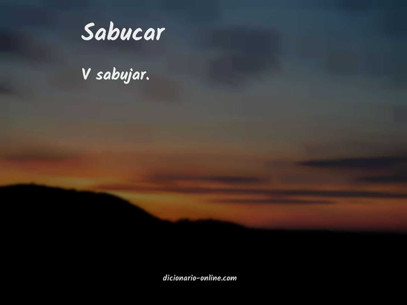 Significado de sabucar