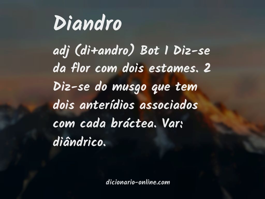 Significado de diandro