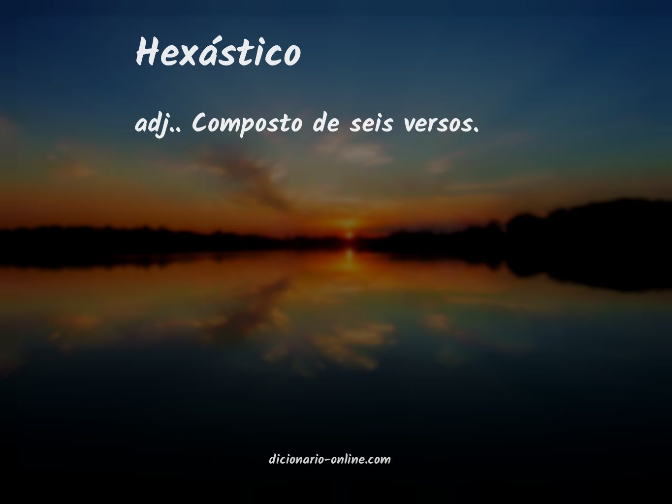 Significado de hexástico