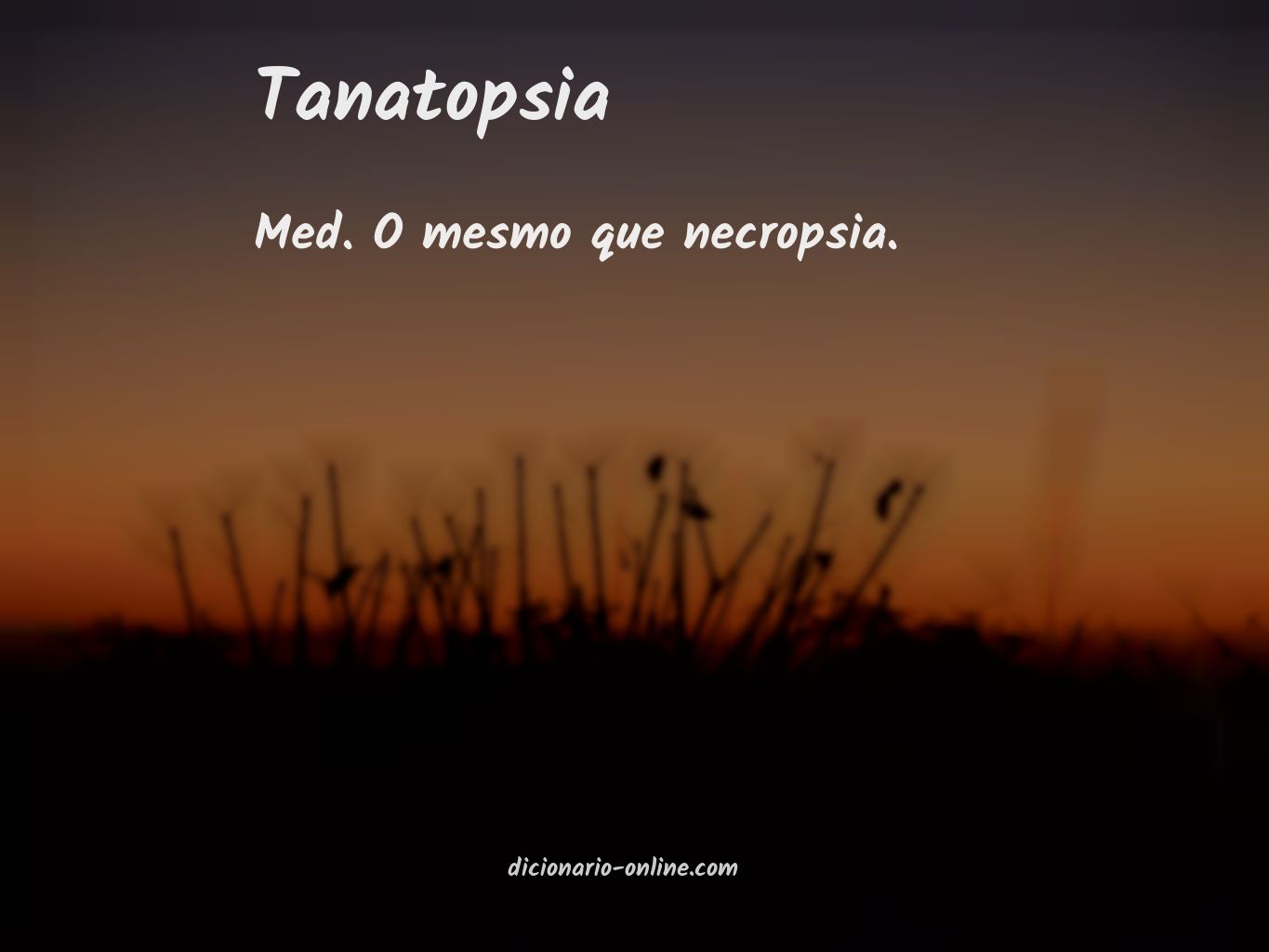 Significado de tanatopsia