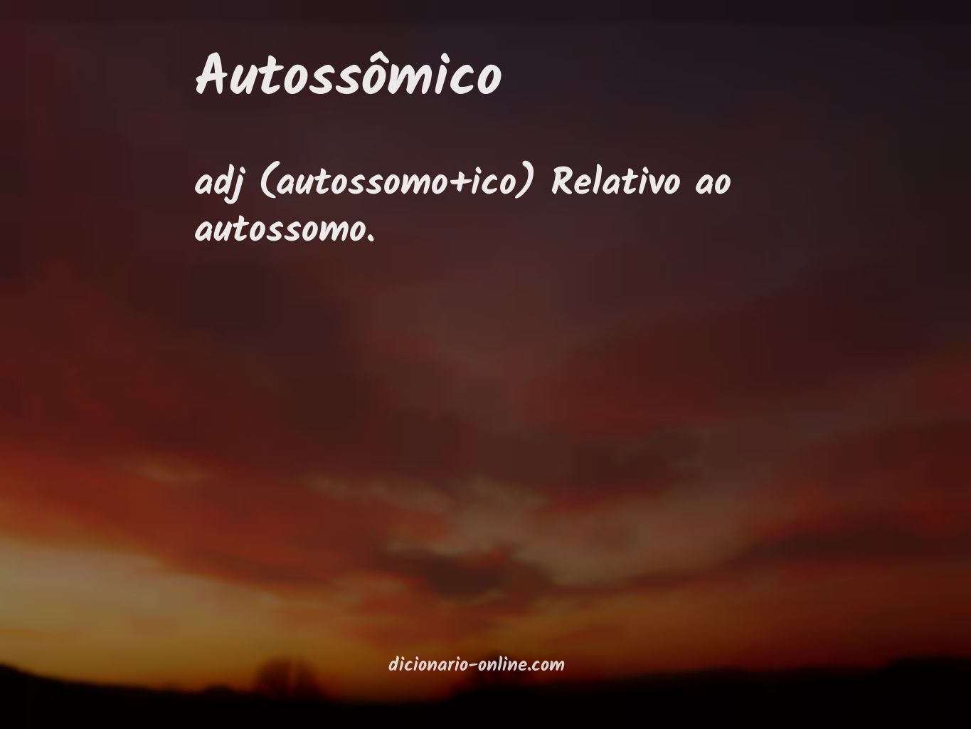 Significado de autossômico