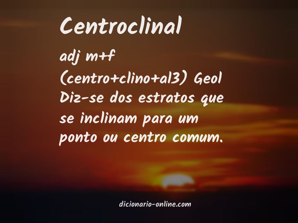 Significado de centroclinal