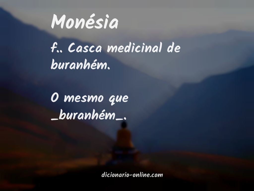 Significado de monésia