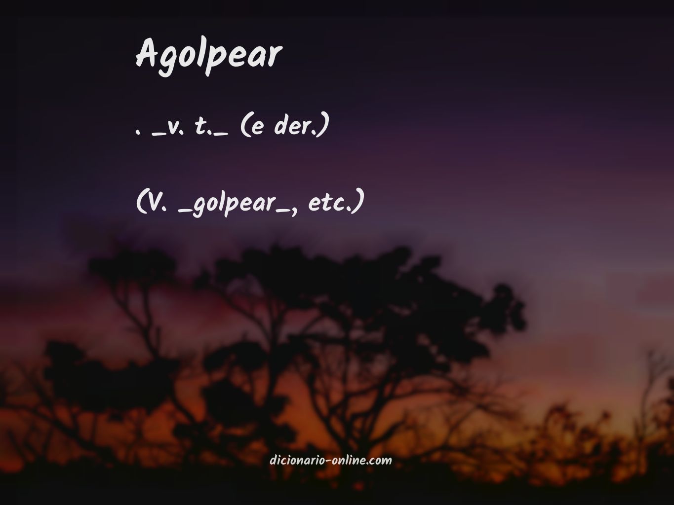 Significado de agolpear