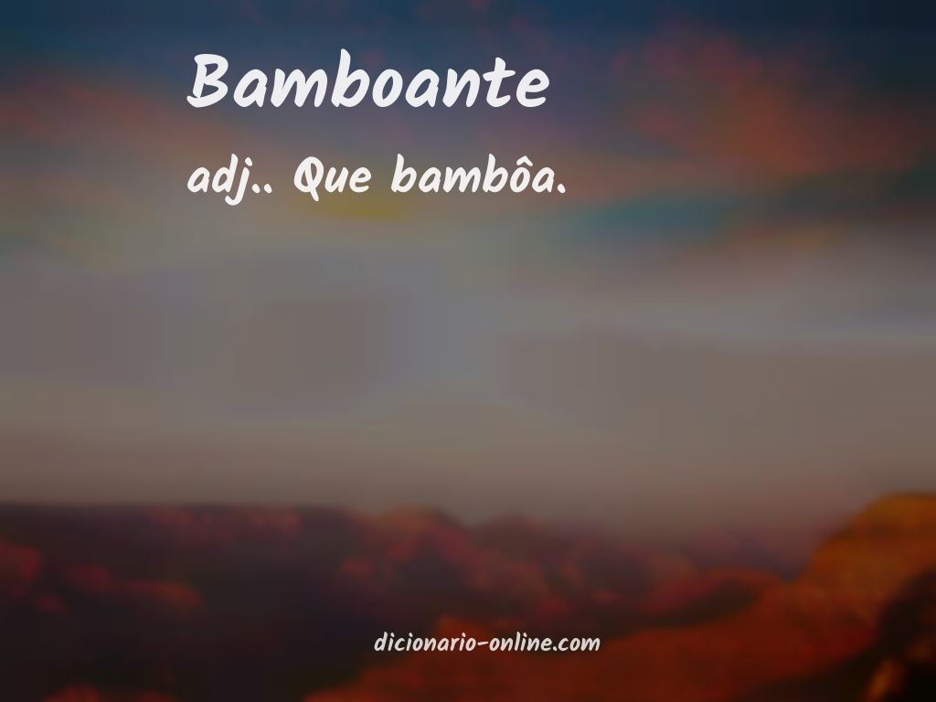 Significado de bamboante