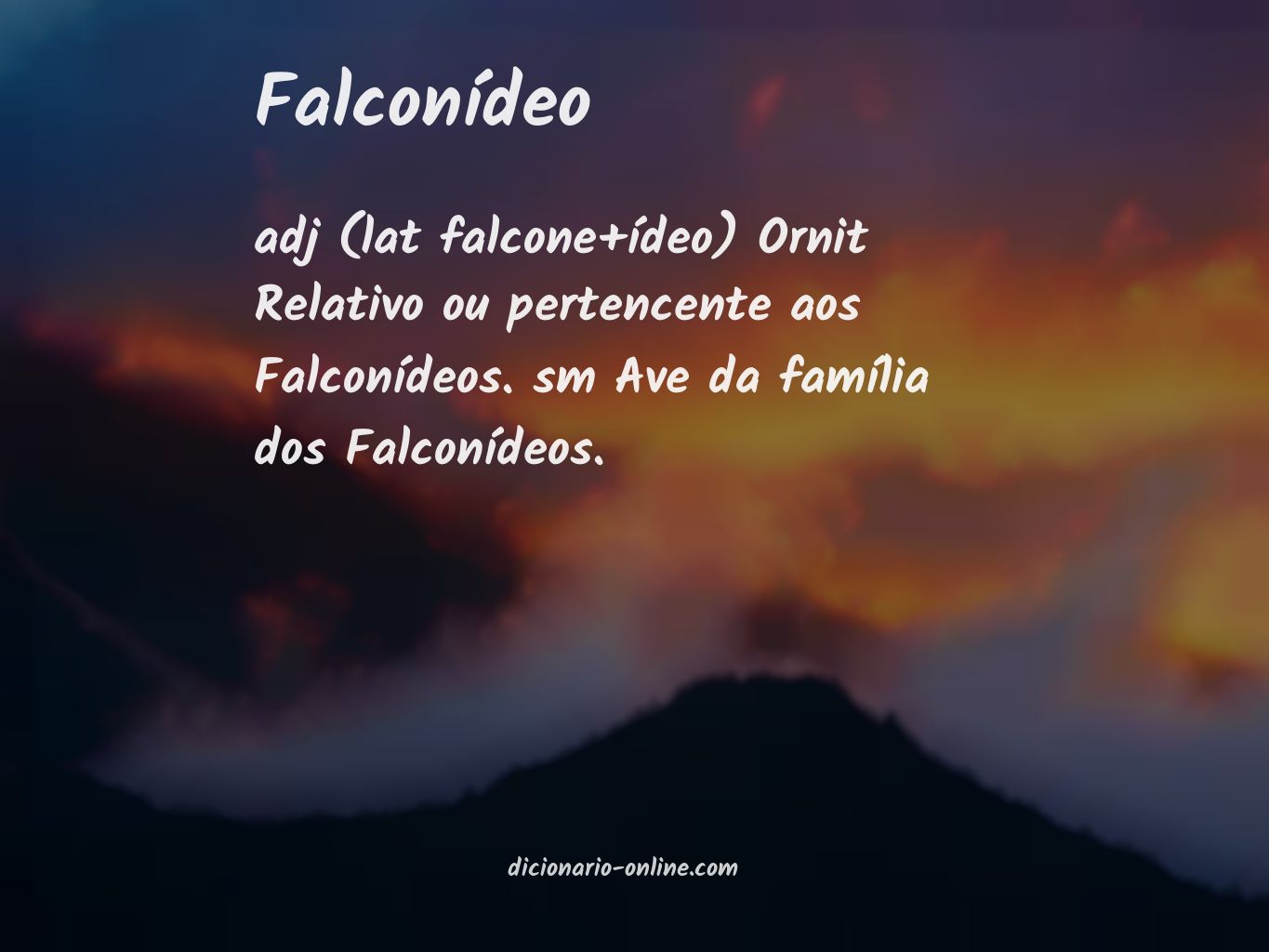 Significado de falconídeo