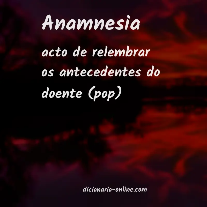Significado de anamnesia