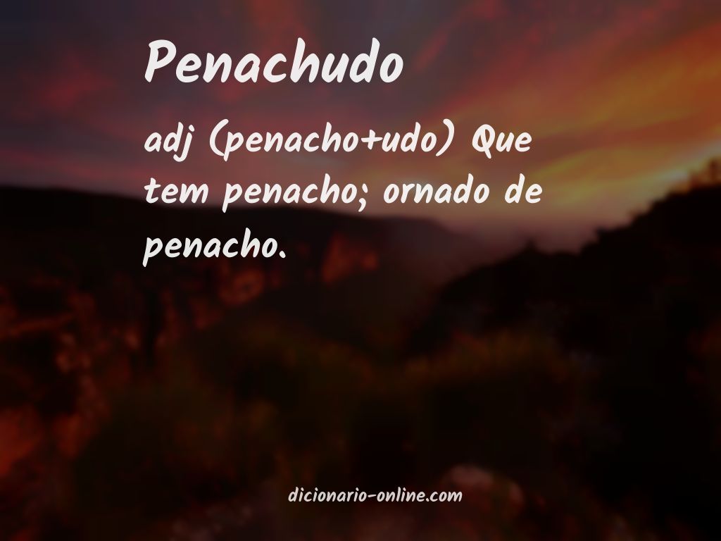 Significado de penachudo