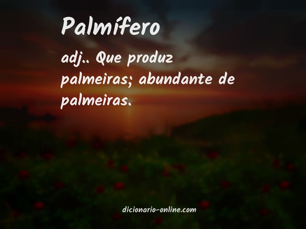 Significado de palmífero