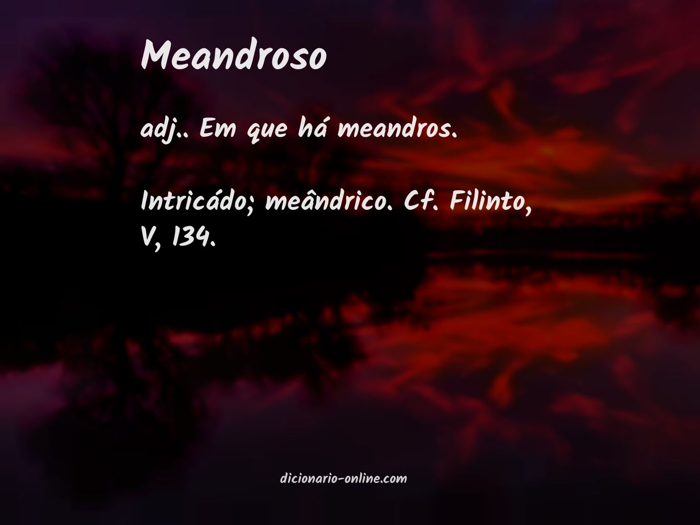 Significado de meandroso