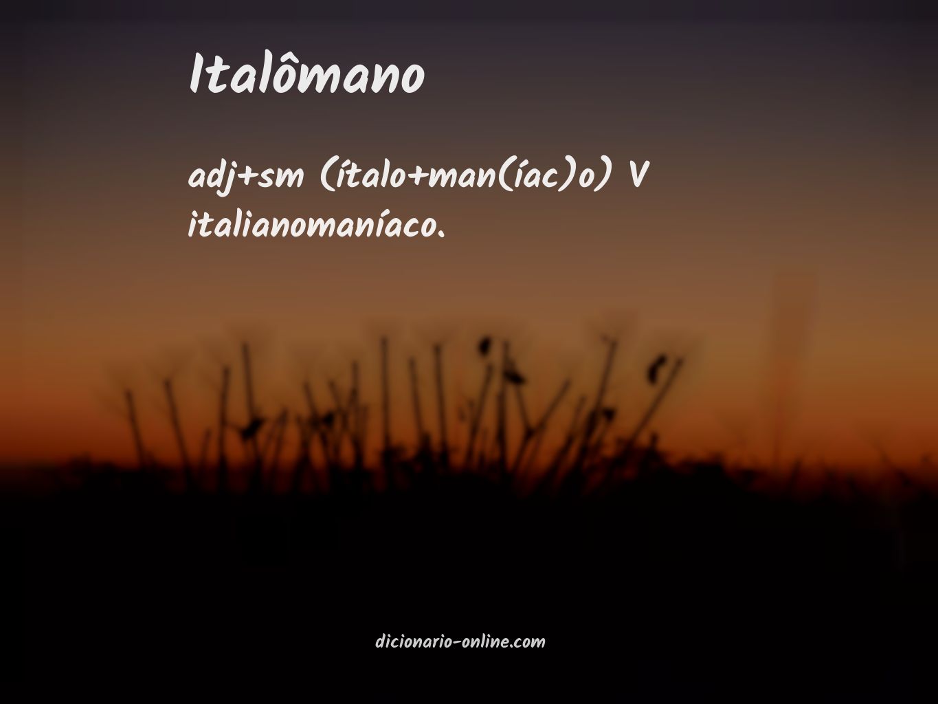 Significado de italômano