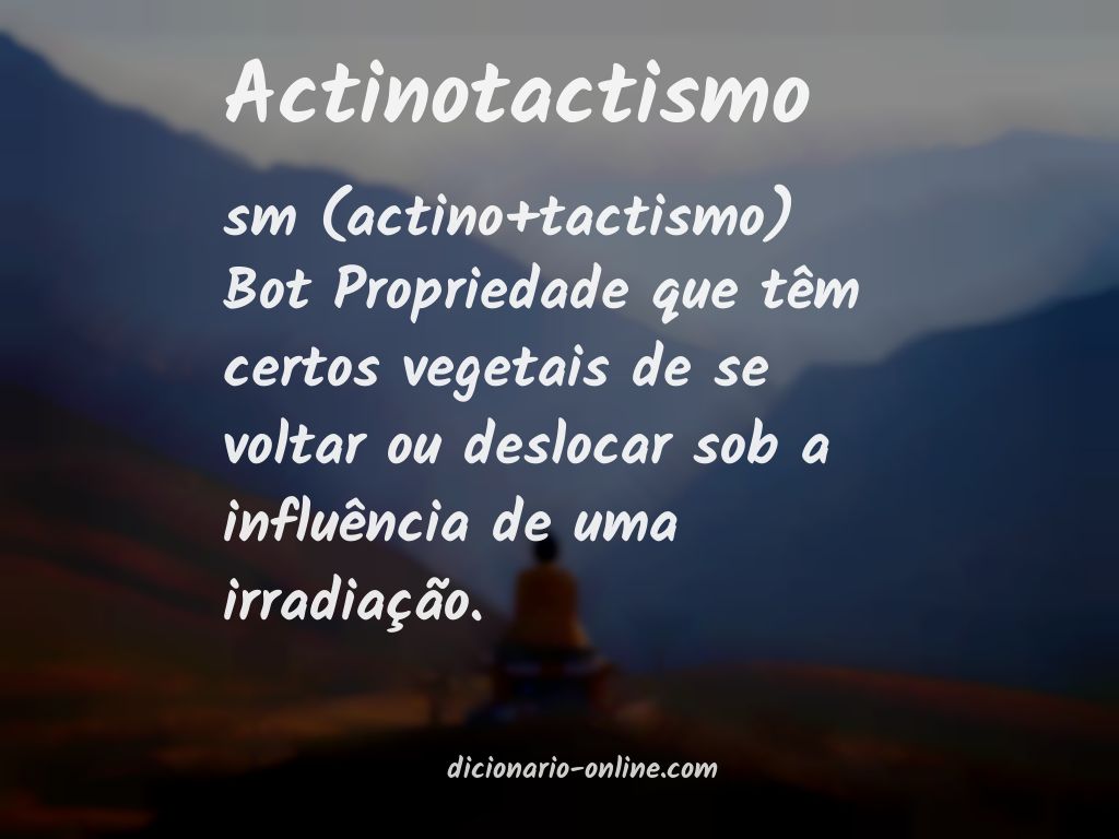 Significado de actinotactismo