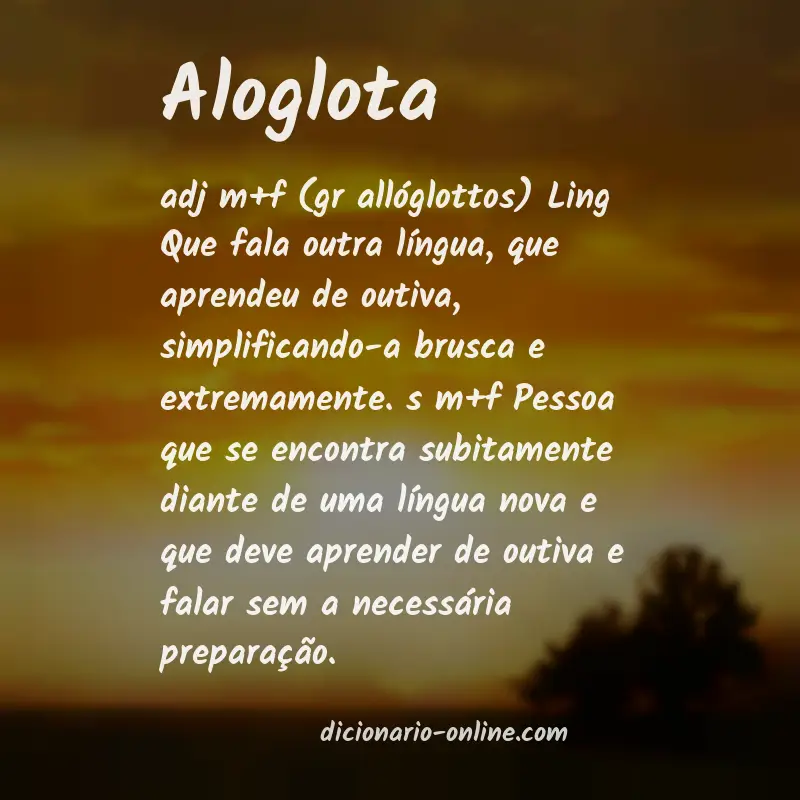 Significado de aloglota