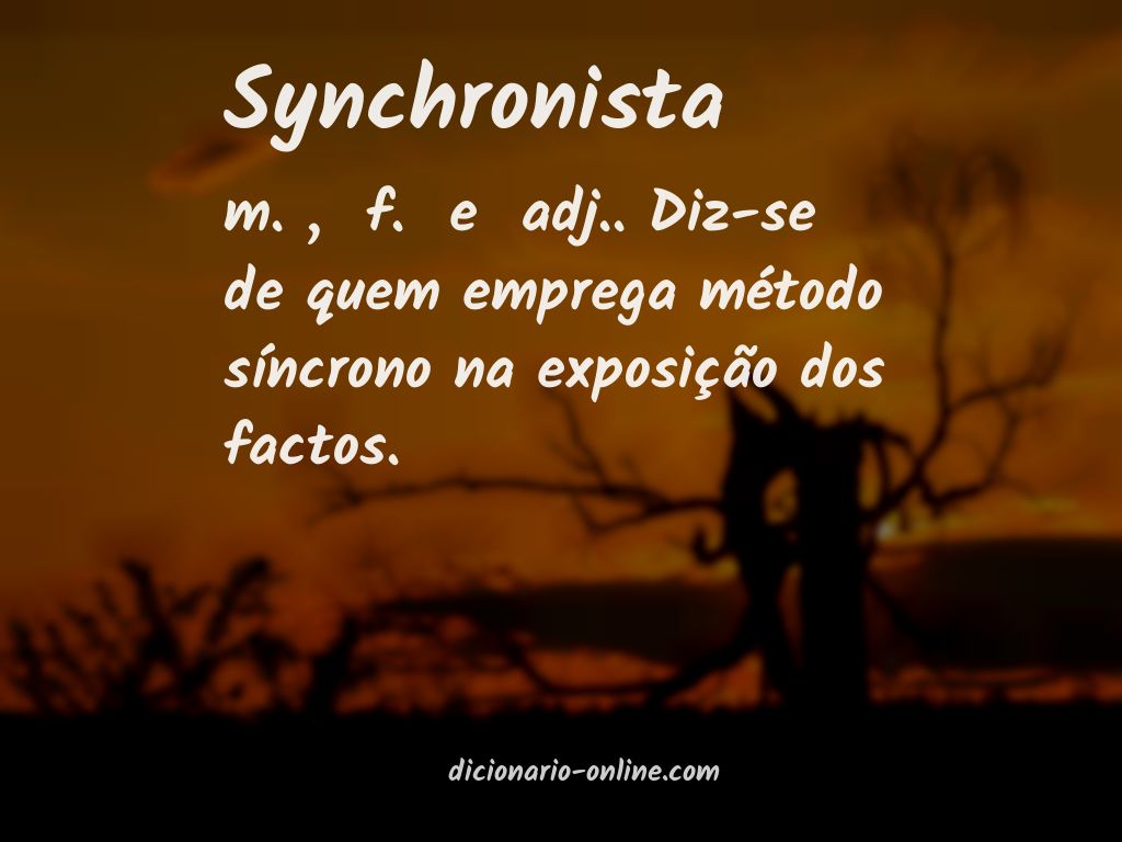 Significado de synchronista