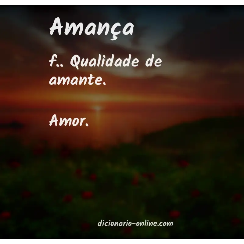 Significado de amança