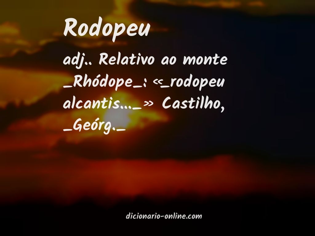 Significado de rodopeu