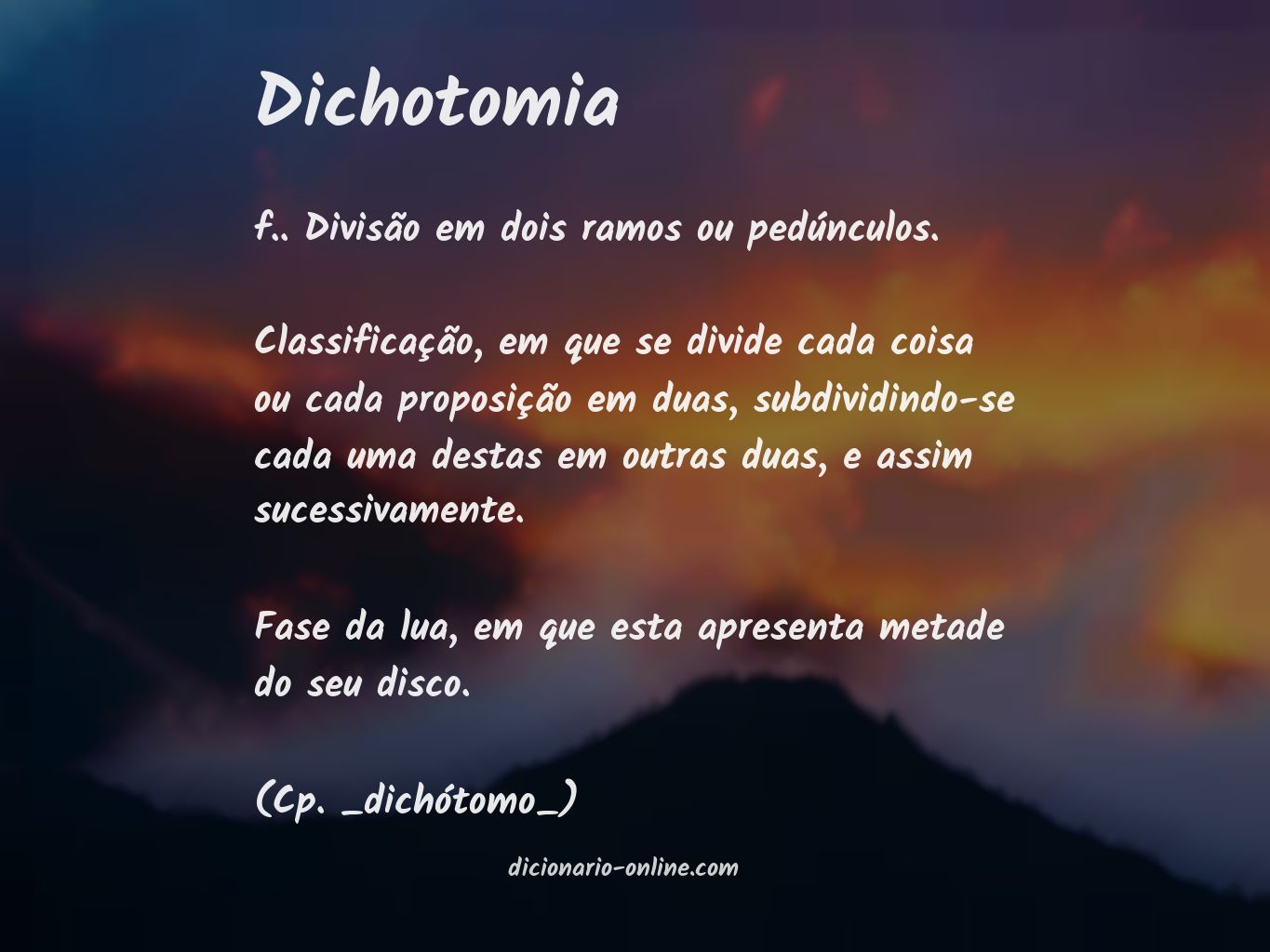 Significado de dichotomia