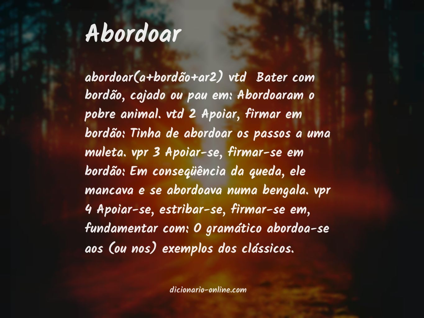 Significado de abordoar