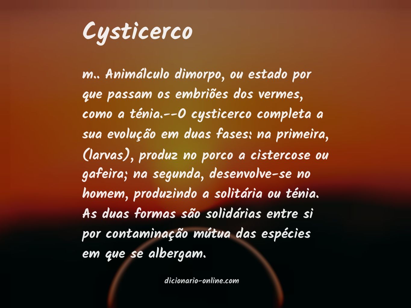 Significado de cysticerco