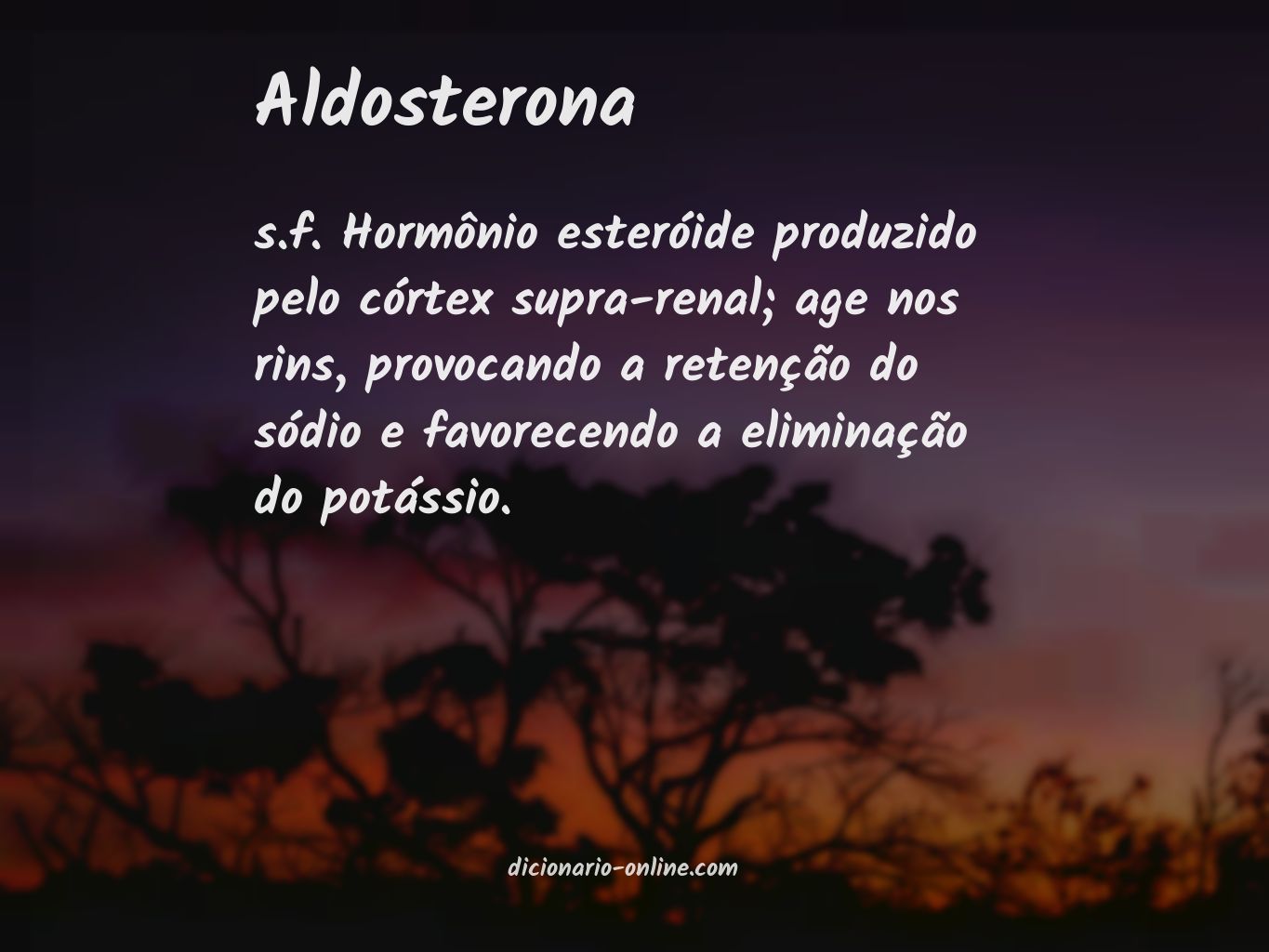Significado de aldosterona