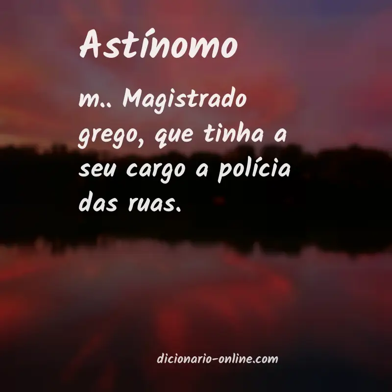 Significado de astínomo