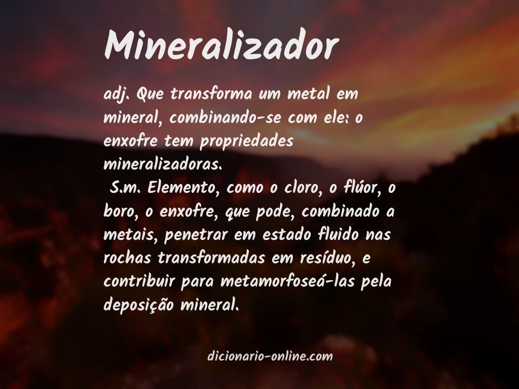 Significado de mineralizador
