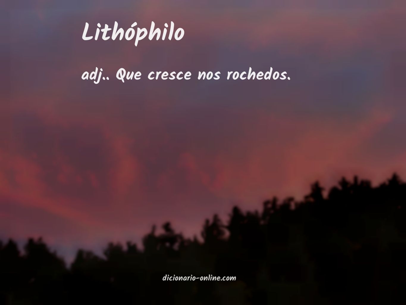 Significado de lithóphilo