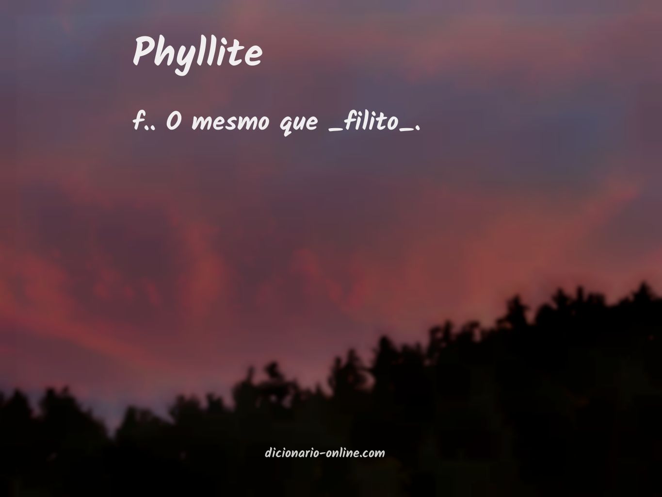 Significado de phyllite