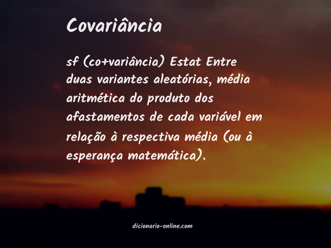 Significado de covariância