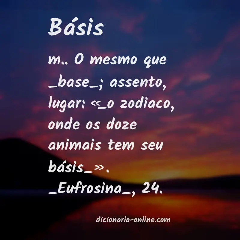 Significado de básis