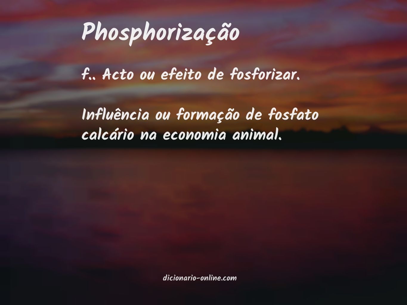 Significado de phosphorização