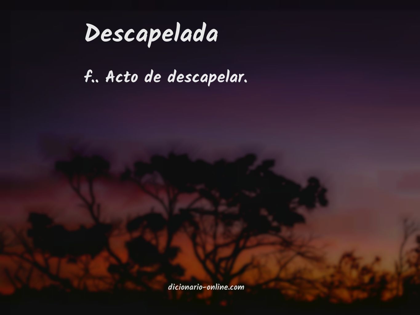 Significado de descapelada