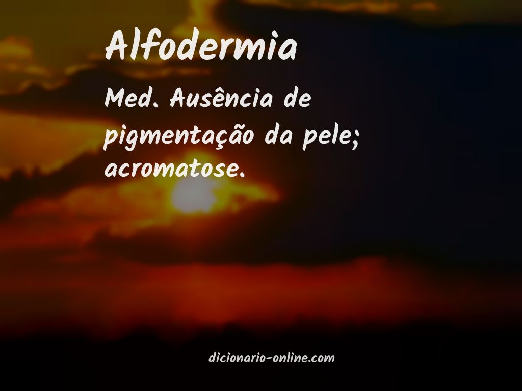 Significado de alfodermia