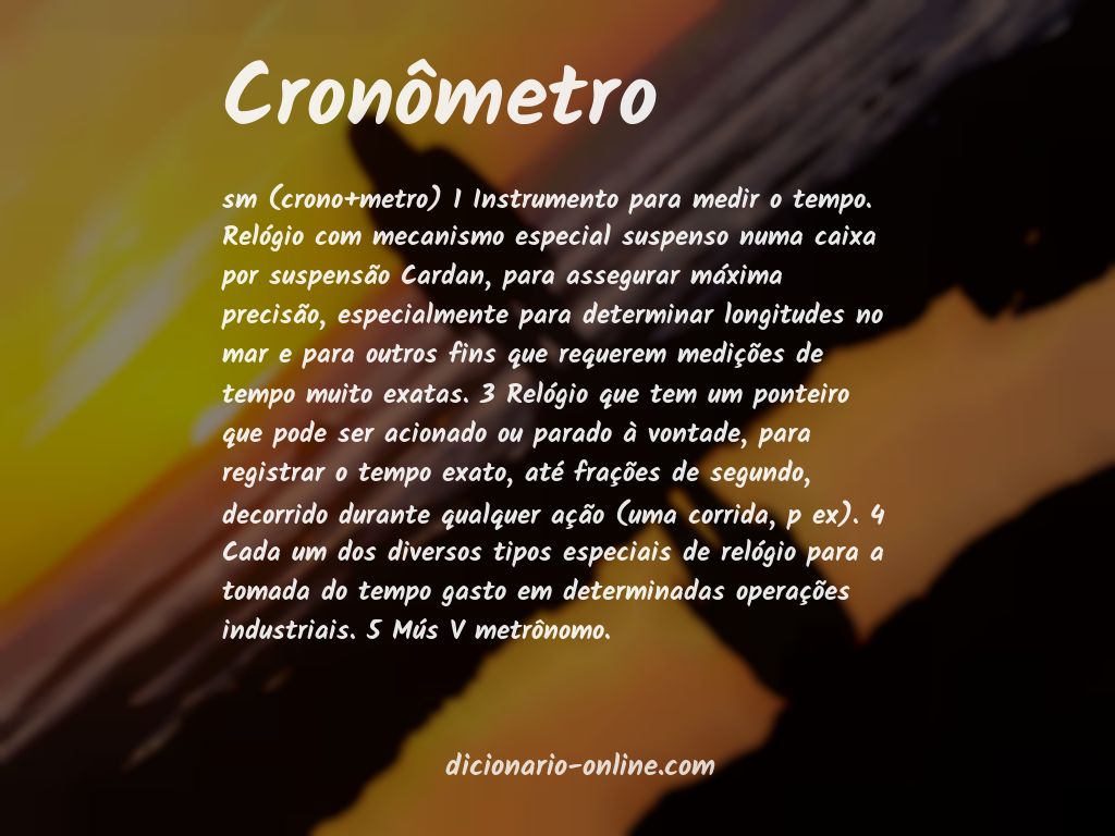 Significado de cronômetro