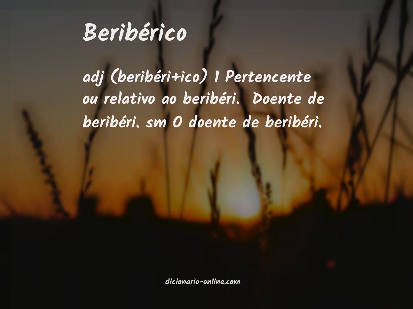 Significado de beribérico