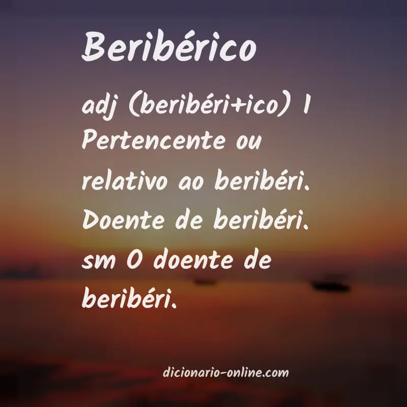 Significado de beribérico
