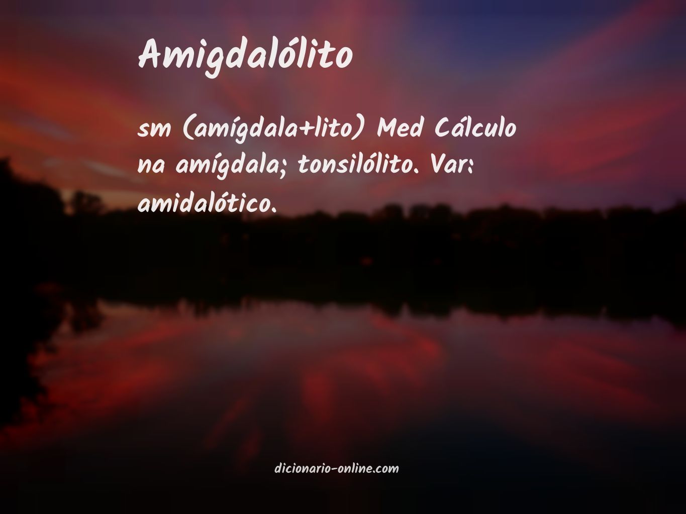 Significado de amigdalólito