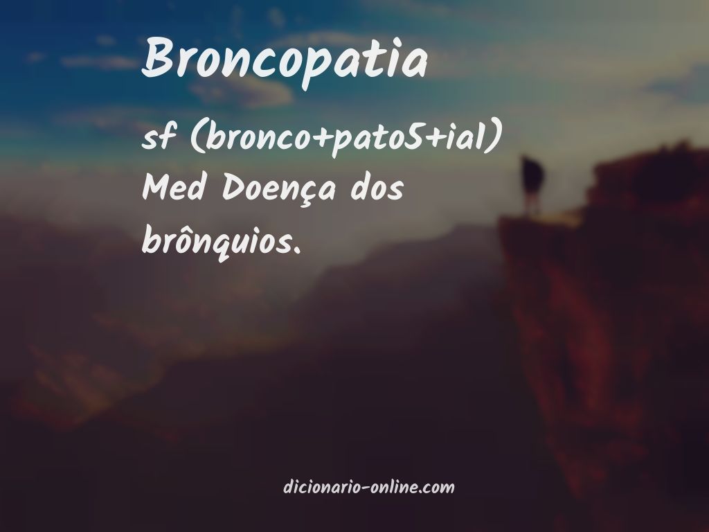 Significado de broncopatia