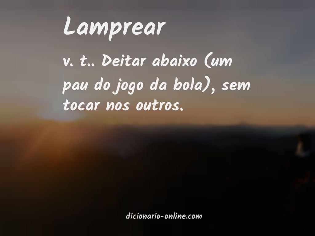 Significado de lamprear