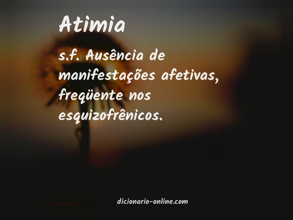 Significado de atimia