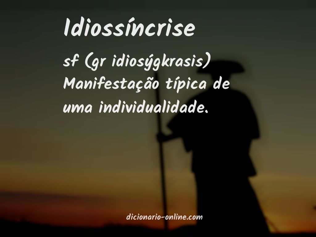 Significado de idiossíncrise