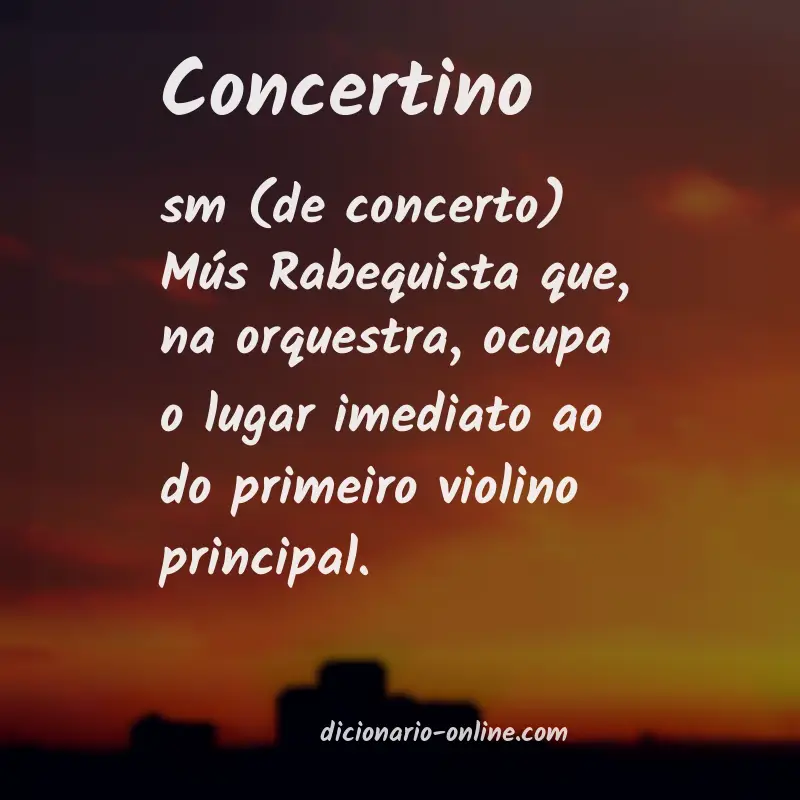 Significado de concertino