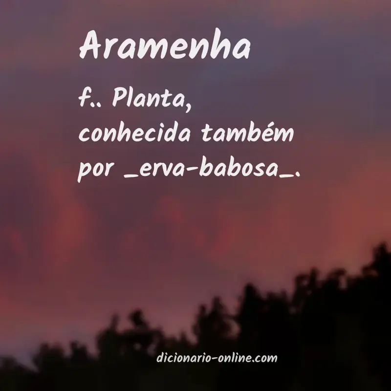 Significado de aramenha
