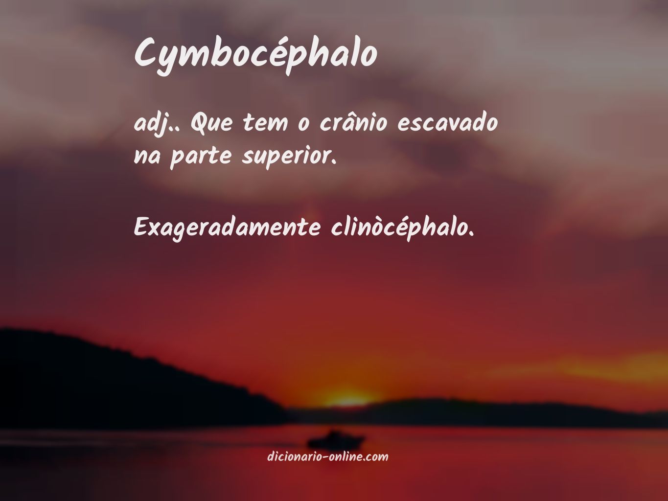 Significado de cymbocéphalo