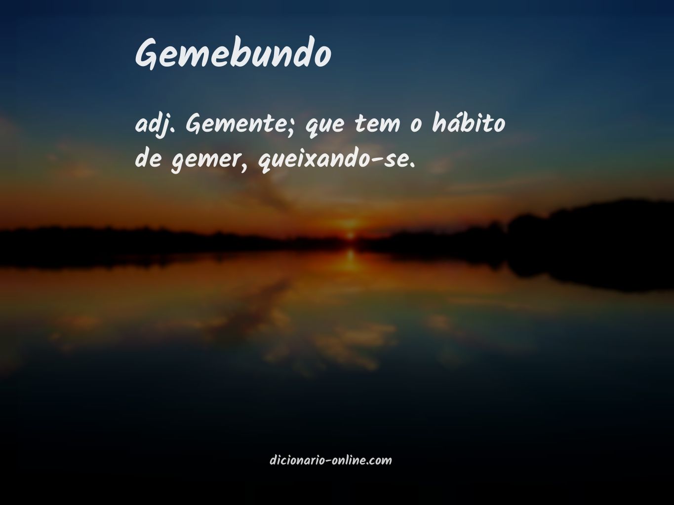 Significado de gemebundo