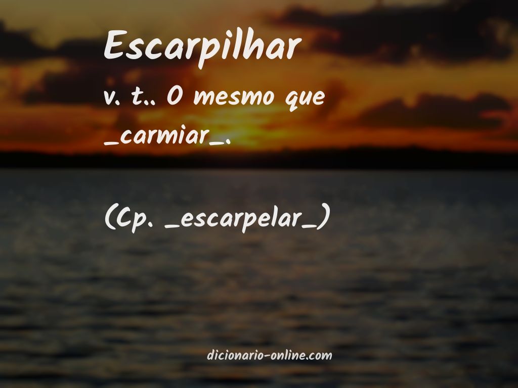 Significado de escarpilhar