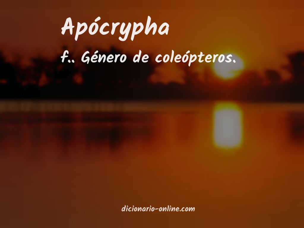 Significado de apócrypha